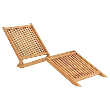 vidaXL Bois de Teck Solide Chaise Longue Bain de Soleil de Patio Transat de Terrasse Chaise Longue d'Extérieur Bain de Soleil de Jardin