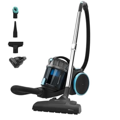 Cecotec Aspirateur sans Sac Conga Rockstar Multicyclonic, Aspirateur Traineau Puissant 800 W, Multicyclonique, Capacité de 2,5 L, Filtre à Haute Efficacité, Tube en Métal, Accessoires
