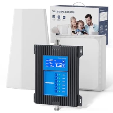 ORBOCOM Amplificateur 4G de Signal Cellulaire Amplificateur GSM de Téléphone Mobile pour Bande 28/20/8/3/1/7 Convient à Plusieurs Pièces Données 3G 4G LTE Améliorées pour Tous Les Opérateurs
