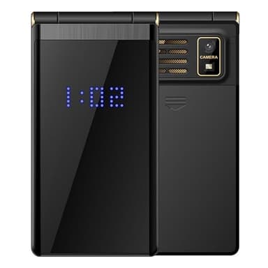 Téléphone à Clapet débloqué, Gros Boutons et Téléphone Portable à Volume élevé pour Personnes âgées, Téléphone Portable Simple et Robuste avec Bouton SOS et Lampe de Poche,