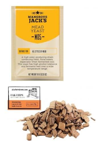 Levure de hydromel 23L Gratuit Copeaux de chêne 20g - Levure Mead, Levure sèche, Levure de vin