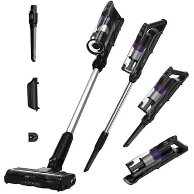 Hoover HF1 Plus Aspirateur Balai sans Fil HF1PZ10H, Léger & Puissant avec Turbo Mode, Brosse Anti-Twist Multi-sols Eclairage LED, Autonomie 45 Min. Batterie Amovible, Position Quick Park & Go