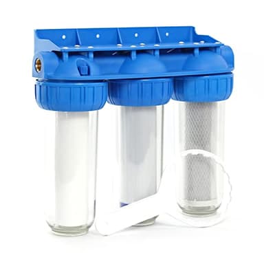 Naturewater NW-BR10B4 – Système de filtration 3 Étapes – 20,67 mm 1/2" – avec Filtre à sédiments Charbon actif Bioc et Granulés – Eau potable