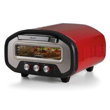 Ariete 3901 Da Gennaro, Four à Pizza, 2200W, Température 430°C, Temps de Cuisson 2 Minutes, Pierre Réfractaire, Rouge