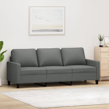 Générique Canapé à 3 Places Gris foncé 180 cm Tissu,Canapés-359172