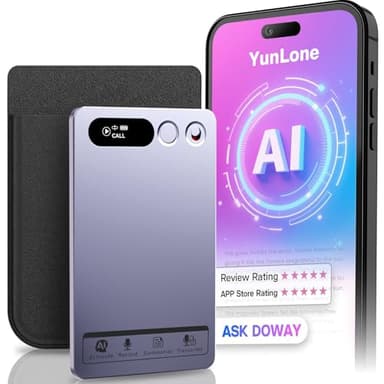 Enregistreur vocal avec intelligence artificielle, transcrit et résume avec technologie IA, contrôle via l'application, prend en charge 152 langues, boîtier magnétique, mémoire 64 Go, enregistreur