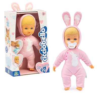 Cicciobello, Poupon 30 cm, avec Joli Pyjama avec Oreilles de Lapin, modèle Rose, Jouets pour Enfants à partir de 2 Ans, CCBE13