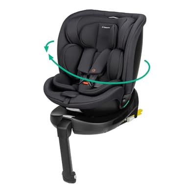 Bebeconfort RevolveFix Plus 360 i-Size, Siège Auto Pivotant 360, 0-12 Ans, 40-150 cm, Siège Auto ISOFIX, Jambe de Force, Rotation 360, 6 Positions Inclinaison, 12 Positions Appui-tête, Full Black
