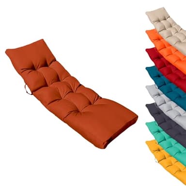 Linxor - Coussin matelassé pour Bain de Soleil, transat - 185 x 60 cm - Plusieurs Coloris