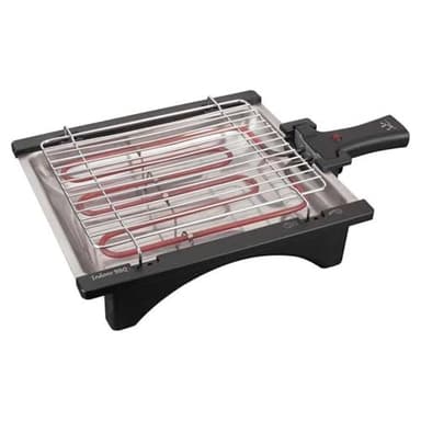 Jata BQ95 Barbecue électrique démontable grille 2 niveaux et plateau en acier inoxydable 2 000 W