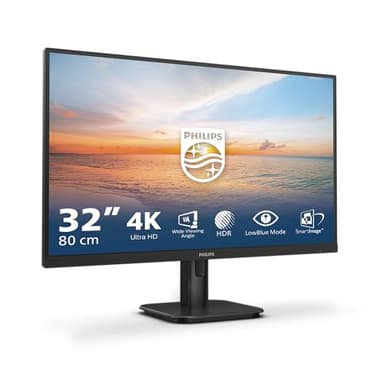 Philips 32E1N1800LA - Moniteur Ultra HD 32 Pouces, Adaptive Sync, HDR10, Haut-parleurs (3840x2160, 60 Hz, DisplayPort, HDMI) Noir