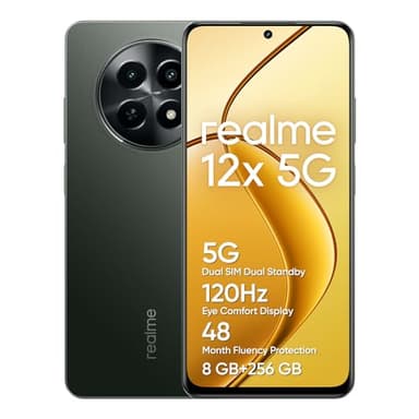 realme Smartphone 12x 5G 256GB 8GB Glowing Black