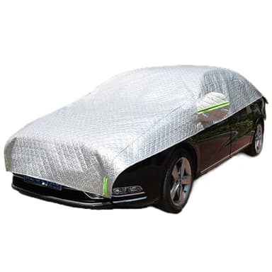 Housse de Voiture Anti-UV, imperméable et Anti-grêle, Coupe-Vent et Anti-grêle avec Bandes réfléchissantes, Universelle, adaptée aux Voitures jusqu'à 197