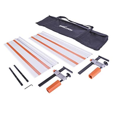 Evolution Power Tools Guide De Coupe Universel Pour Scie Circulaire - Compatible Avec La Plupart Des Marques - Pour Une Ligne De Coupe Droite - Pinces et Sac Inclus- 1,4m (2 x 700 mm) - ST1400