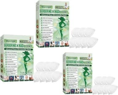Patchs Minceur Healrize Moringa 10-en-1, Patchs Minceur Healrize Moringa 10-en-1 Avancés avec Micro-Aiguilles Nano, Ingrédients Naturels, Patchs Minceur pour Hommes et Femmes (3 Boîtes)