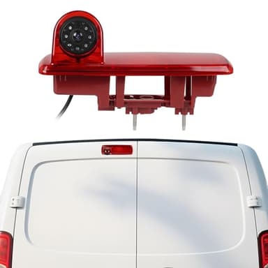 CAMECHO Caméra de Recul Feu Stop avec Éclairage | AHD 1280x720 & CVBS 640x480, IP67, 140° | Compatible pour Renault trafic 2014 / Opel Vivaro 2014 | Kit Plug-and-Play