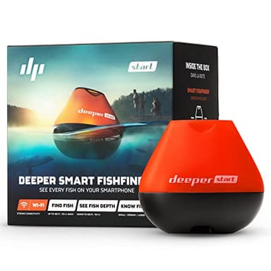 Deeper START Sondeur de Pêche, Détecteur de Poissons et Profondeur Portable, Sans Fil, Pour la Pêche, Fonctionne Avec Téléphones Portables (App Gratuite)