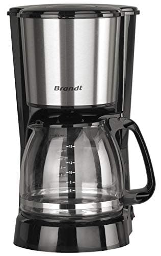 BRANDT - CAF815X – Cafetière Filtre – Capacité 15 Tasses – 800W – Maintien Au Chaud – Système Antigouttes - 1,5L - Inox