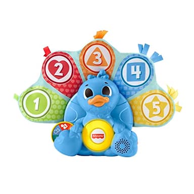 Fisher-Price Linkimals Jouet d’éveil Adam Le Paon Version française, lumières et Musique interactives, Chiffres et Couleurs, Jouet Enfant, Dès 9 Mois, HNN75