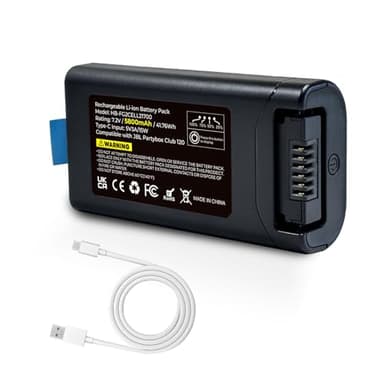 OHZHAO Batterie de rechange, 5800 mAh, compatible avec enceinte portable JBL PartyBox Club 120, haute capacité 2025, 7,2 V, lithium-ion pour batterie JBL 200