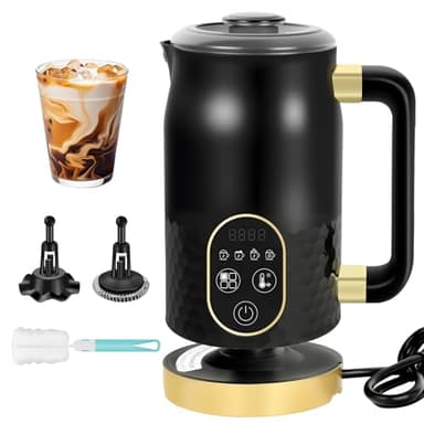 Mousseur à lait électrique - Mousseur à lait 4 en 1 pour chocolat chaud avec contrôle de la température Mousseur à lait automatique pour mousse chaude Elektrischer Milchaufschäumer