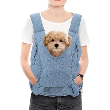 Sac à Dos de Transport pour Chien,Matériau Respirant et Doux avec Poches - Transporteur Dorsal Souple pour Chien Et Chat - pour Petits Et Moyens Chiots Camping Randonnée Vélo