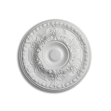 DECOSA Rosace Emilia Ø 48 cm - polystyrène - blanc - 1 pièce