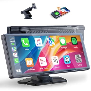 Volam CarPlay sans Fil et pour Apple Carplay&Android Auto,Écran Tactile IPS de 9.26 Pouces ecran Voiture,Voiture Autoradio,Autoradio Portable avec Mirrorlink/Bluetooth/GPS Navigation/Siri/Goo-gle