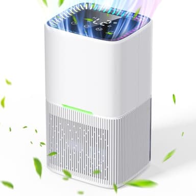 TUKIMA Deshumidificateur d air Electrique Silencieux Anti Moisissure 1.6L, Déshumidificateurs Maison avec LED 7 Colorées/Minuterie/Arrêt Automatique/Dégivrage Pour Bain, Chambre à Coucher, Armoire