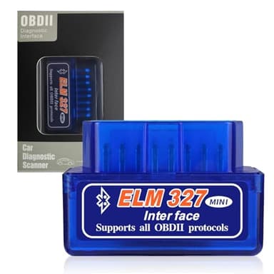 Mini Scanner Bluetooth OBD2, Appareil de Diagnostic Bluetooth OBD2 Compatible, Diagnostic pour iOS et Android, Diagnostic OBD-II, Adaptateur pour Voitures modernesc