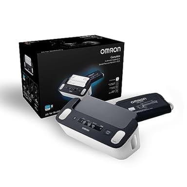 OMRON Complete Tensiomètre Bras et Appareil a Électrocardiogramme (ECG) | Validé cliniquement | Pour la détection de l'hypertension et le dépistage de la Fibrillation Auriculaire (FA) à domicile