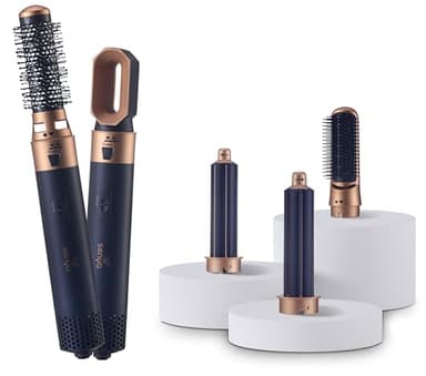 SENYA Brosse Soufflante 5 en 1 Air Styler & Sèche-cheveux – Lissage, Séchage, Boucles, Brushing & Volume – Multistyler 1000W – Hair Designer Couleur Bleu Marine