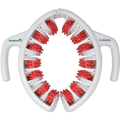 TESMED CELLULITE: Efficacité Clinique, Masseur Manuel Anti Cellulite Breveté, Made in Italy, Appareil de Massage avec Rouleaux Anti-Cellulite qui soulèvent, resserrent et relâchent la peau (Rose)