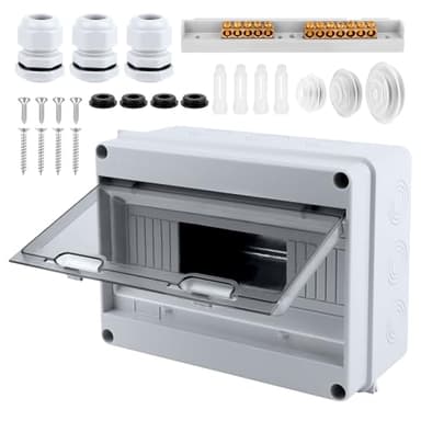 FINDIR 8 Modules Coffret Electrique Etanche Exterieur IP65 Boîte à