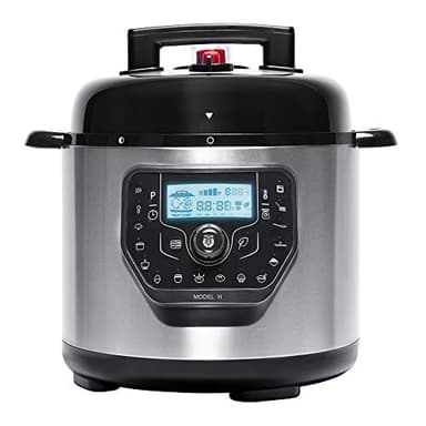 Cecotec Multicuiseur Ollas GM Modèle H Deluxe. 1000 W, Robot de cuisine multifonction Programmable 24h avec 6 litres, Couvercle rabattable, 16 menus et balance, Acier inoxydable