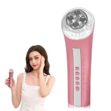 CARER BEAUTY Massager Facial anti-rides Appareil Facial Radiofréquence avec 3 Thérapies à la Lumière LED pour Réduire les Rides Raffermir la Peau et Lutter Contre le Vieillissement