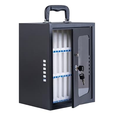 Téléphone portable de bureau verrouillable avec poignée, grande capacité de stockage pour bureau, école, salle de classe – Parfait pour garder les appareils bien rangés et accessibles