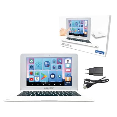 Lexibook, LAPTAB® 10, Ordinateur Portable avec écran Tactile, pour Toute la Famille, Contenu éducatif et ludique, Fonctionne sous Android™, Contrôle Parental, Ultra Fin et léger, LT10FR
