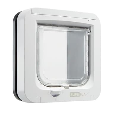 Sure PetCare | Chatière à Puce électronique SureFlap, Compatible avec Le médaillon d'identification par radiofréquence et Les puces électroniques, pour Portes, fenêtres et Murs, Gris/Blanc