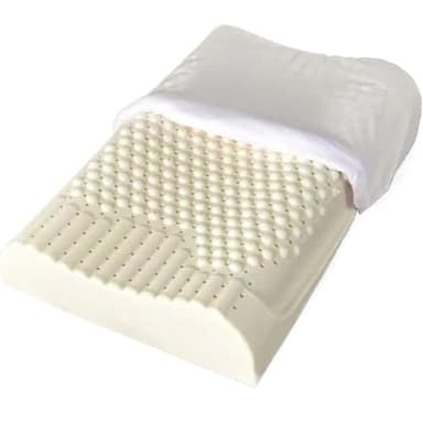 Oreiller en Latex 100% Naturel, Oreiller À Émulsion À Mémoire De Forme, Oreiller Contour du Cou Cervical pour Dormir sur Le Côté, Dormir sur Le Dos Et Le Ventre,35X55cm(13.7X21.6in)