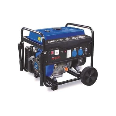Mecafer Mercure 450051 - MC5100KT Groupe électrogène Essence SP, 4300 W max, kit roues, régulation AVR, Autonomie de 9h