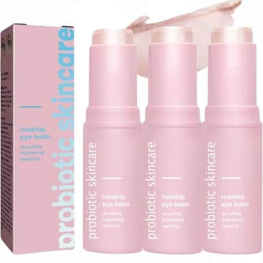 Stick Crème Pour Les Yeux à L'églantier,Anti Poche Sous Les Yeux,Creme Anti Cerne Et Poche,Réduit Les Poches Et Les Ridules Et Raffermit Le Contour Des Yéux,Probiotic Skincare,Rosehip Eye Balm (3)