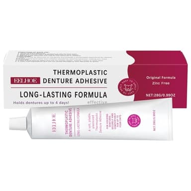 Meemion Prothèses dentaires, gel adhésif, adhésif thermoplastique pour prothèses dentaires, colle pour prothèses dentaires (1 pièce)