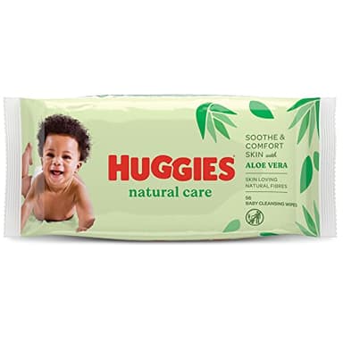 Huggies Natural Care - Paquet de 56 lingettes, L'emballage peut varier