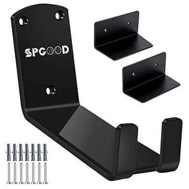 SPGOOD Support Mural Vélo 3 en 1 avec 2× Équerres + 2× Coussinets de Protection, Charge 32 Kg, Suspension Pédale pour VTT, Vélos Électriques Et Vélo de Course 1PCS