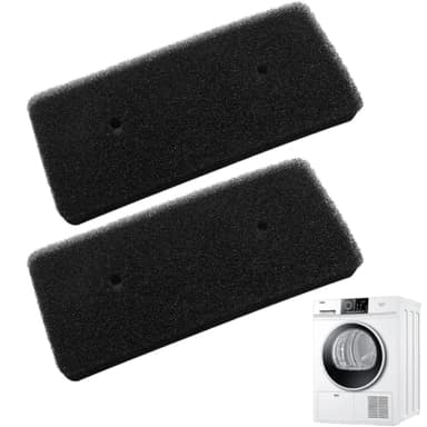 Lot de 2 Filtres Sèche Linge Candy, Filtre éponge,275 x 125 x 10 mm, Tapis filtrant, Sèche-linge à condensation,pour Sèche-linge à Pompe Chaleur et Séchoir à Condensation