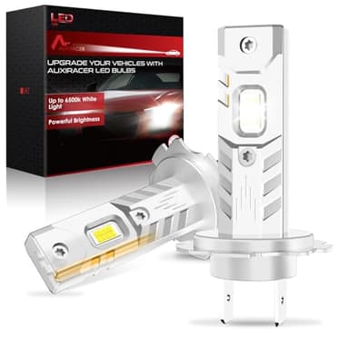 AUXIRACER H7 LED, 30000LM 6500K Blanc Froid, Ampoule H7 LED de Phares Voiture Automobile 500% Luminosité, 1:1 Mini Taille, Plug and Play, 2 pièces