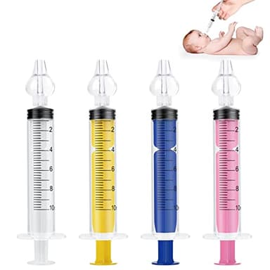 Vicloon Seringue Nasale Bebe Professionnel Mouche Bebe Irrigateur Lot de 4 Mouches Bébé Seringue Nasale,Bebe Irrigateur Nasal Manuel avec Nasale en Silicone Nettoyable et Réutilisable
