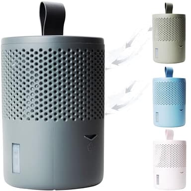 AbsoDry Duo Family - Déshumidificateur d'air anti moisissure non électrique - Absorbeur d'humidité - Pour une meilleure qualité de l'air - Anti humidité maison, salle de bain, chambre - Gris foncé