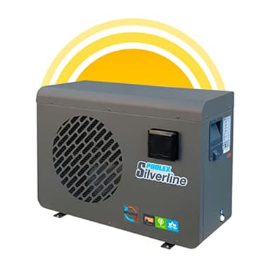POOLEX - PC-SLP055 Silverline 55 - Pompe à Chaleur Piscine Silencieuse et Économique - Tous Types de Piscines - Compresseur Hautes Performances - 5.5kW - Volume du Bassin de 20 à 30m3